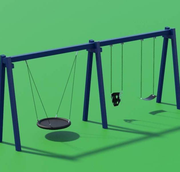 Swing Basket PLUS Double Senior Steel Frame - swi0023a